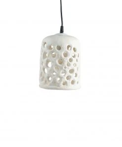 Stan Bitters New Small Cylinder Hanging Lantern In White