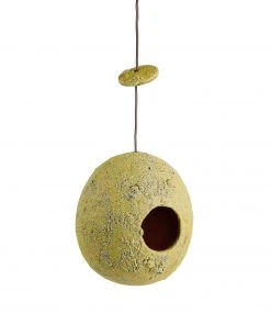 Stan Bitters Ceramic Birdhouse In Yellow