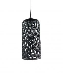 Stan Bitters Large Cylinder Hanging Lantern In Black