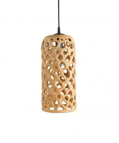 Stan Bitters Large Cylinder Hanging Lantern In Tan