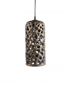 Stan Bitters Large Cylinder Hanging Lantern In Bronze