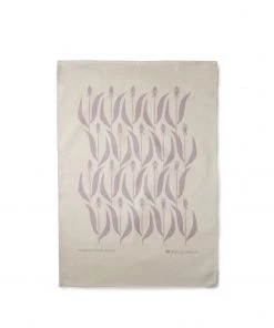 Skinny LaMinx Final Few Flower Ring Tea Towel In Lavender And Grey