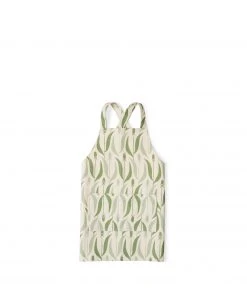 Skinny LaMinx Flower Ring Mini Chef Apron In Jade And Spruce New