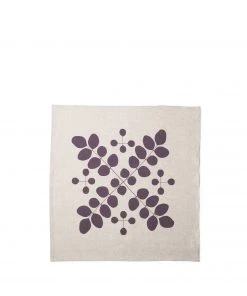 Studiopatró Linen Radial Botanical Napkin In Nightfall