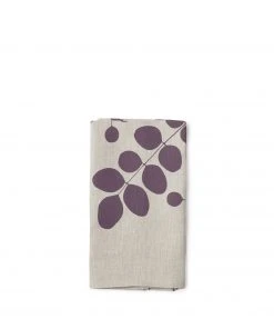 Studiopatró Linen Radial Botanical Napkin In Nightfall