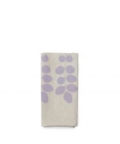 Studiopatró Final Few Linen Vertical Botanical Napkin In Dusk