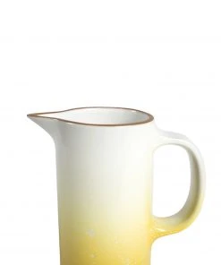 Heath Clay Studio Small Pitcher In Ochre And Opaque White Accessories