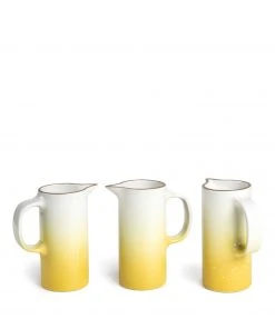Heath Clay Studio Small Pitcher In Ochre And Opaque White Accessories
