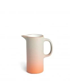 Heath Clay Studio Accessories Small Pitcher In Fog And Tangerine