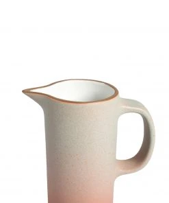 Heath Clay Studio Accessories Small Pitcher In Fog And Tangerine 5 Heath Clay Studio Accessories Small Pitcher In Fog And Tangerine