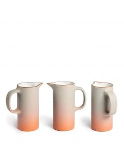Heath Clay Studio Accessories Small Pitcher In Fog And Tangerine