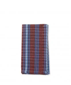 Tensira Cotton Tartan Napkin In Red And Blue