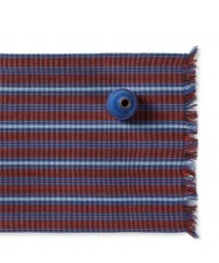 Tensira Cotton Tartan Runner In Red And Blue All Linens