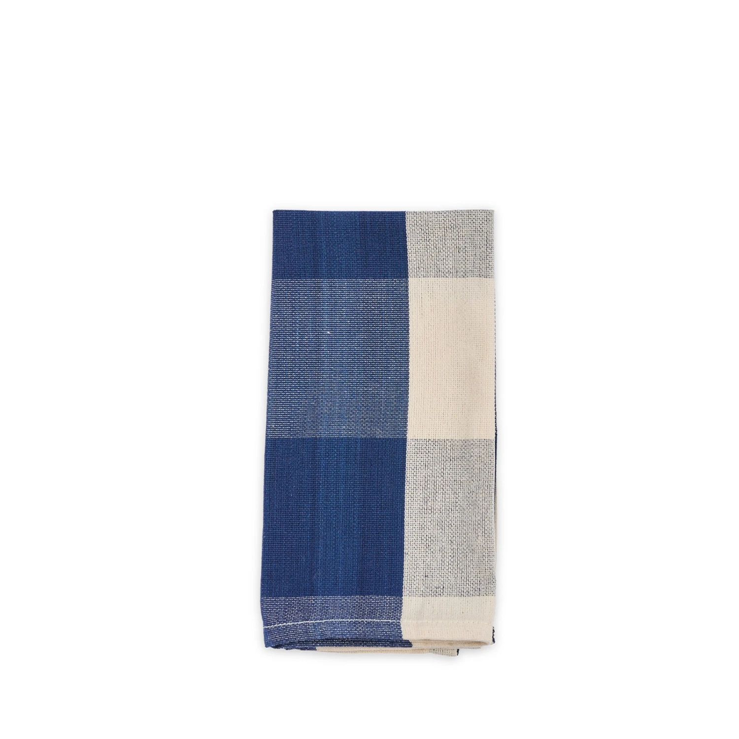 Tensira New Cotton Check Napkin In Navy Blue And Off White Tensira New Cotton Check Napkin In Navy Blue And Off White