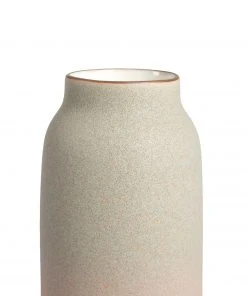 Heath Clay Studio Accessories Tall Vase In Fog And Tangerine