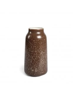 Heath Clay Studio Vases Tall Vase In Matte Brown And Opaque White