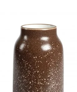 Heath Clay Studio Vases Tall Vase In Matte Brown And Opaque White