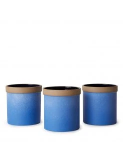 Heath Clay Studio Utensil Crock In Shell And Dark Moon Vases