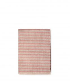 Växbo Lin Storm Tea Towel In Brick Red