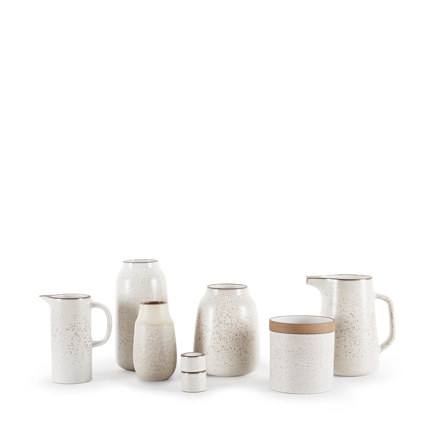 Heath Clay Studio Large Pitcher In Opaque White And Matte Brown 4 Heath Clay Studio Large Pitcher In Opaque White And Matte Brown