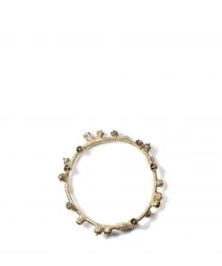 Kirsten Muenster Brushed Brass Bell Pod Bracelet Jewelry