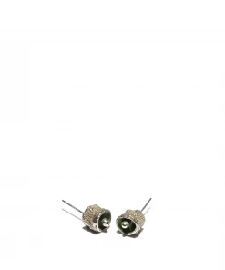 Kirsten Muenster Oxidized Brass Bell Pod Earrings