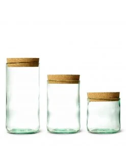 Wine Punts Recycled Bottle Canister In Aqua