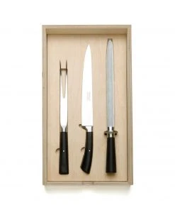 David Mellor Registry Essentials Carving Knife Set With Black Handle