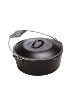 Lodge Cast Iron Dutch Oven With Spiral Handle 7qt