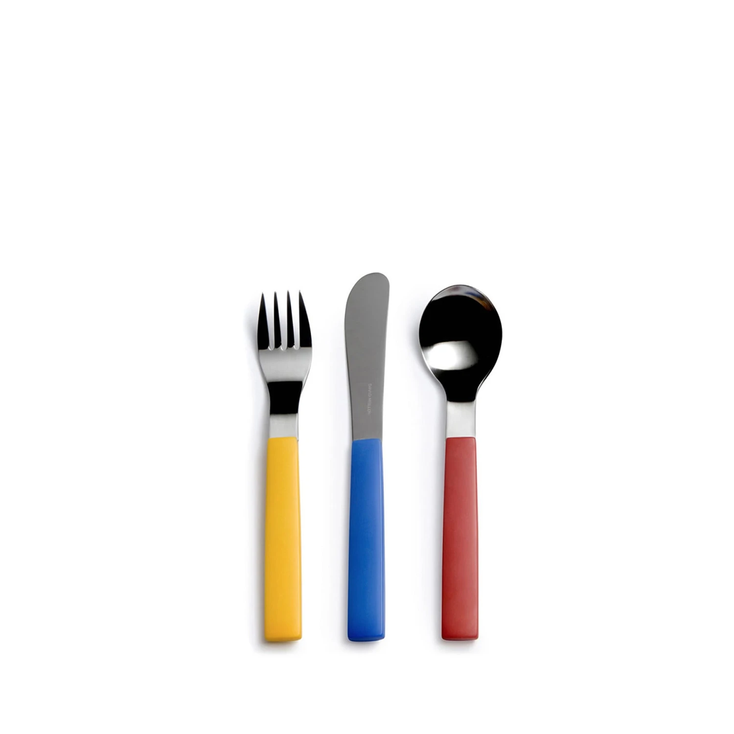 David Mellor Heath Kids Flatware Set With Multi-Colored Handles David Mellor Heath Kids Flatware Set With Multi-Colored Handles