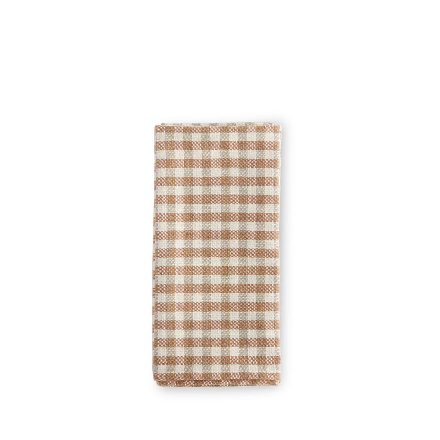 Native Organic Gingham Napkins In Cafe/Sage (Set Of 4) Native Organic Gingham Napkins In Cafe/Sage (Set Of 4)