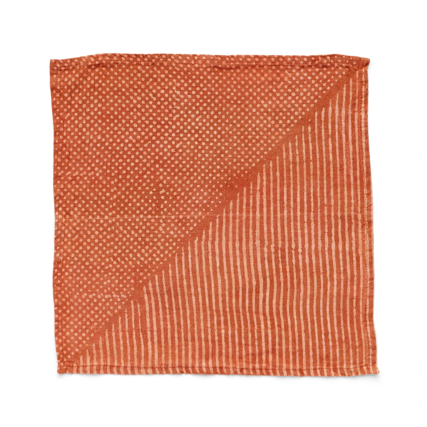Block Shop Textiles Grain Napkins In Madder 2 Block Shop Textiles Grain Napkins In Madder