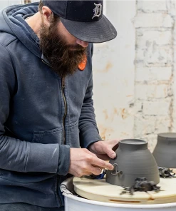 Heath Clay Studio Large Pitcher In Opaque White And Matte Brown 9 Heath Clay Studio Large Pitcher In Opaque White And Matte Brown