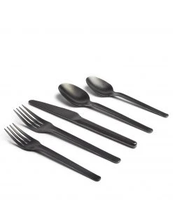 Heath Flatware All Dinnerware Muir Flatware In Onyx (5 Piece Setting)