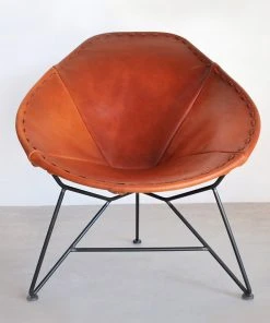Garza Marfa Leather Oval Chair