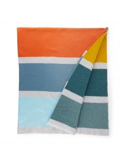 Green Grove Weavers Pillows & Throws Merino Lambswool Palette Throw In Midcentury