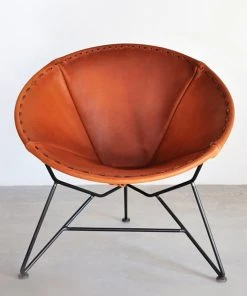 Garza Marfa Leather Round Chair