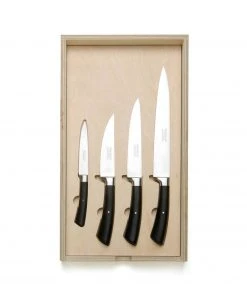 David Mellor Kitchen Knife Starter Set With Black Handle Registry Essentials