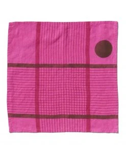 Block Shop Textiles Plaid Napkin In Azalea Gifts
