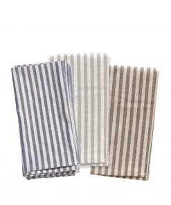 Native Organic Organic Cotton Ticking Stripe Napkins (Set Of 4)