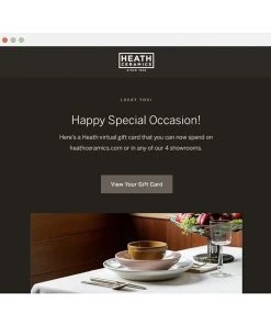 Heath Ceramics Gifts Virtual Gift Card