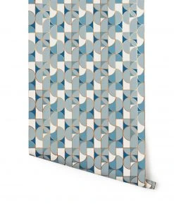 Heath For Hygge & West Wallpaper In Blue Slice