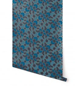 Heath For Hygge & West Wallpaper In Navy Arcade