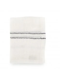 Libeco West Hinder Napkin In Oyster Stripe