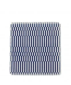 Fernhill All Linens Wotan Cocktail Napkin In Blue On Oyster Ground